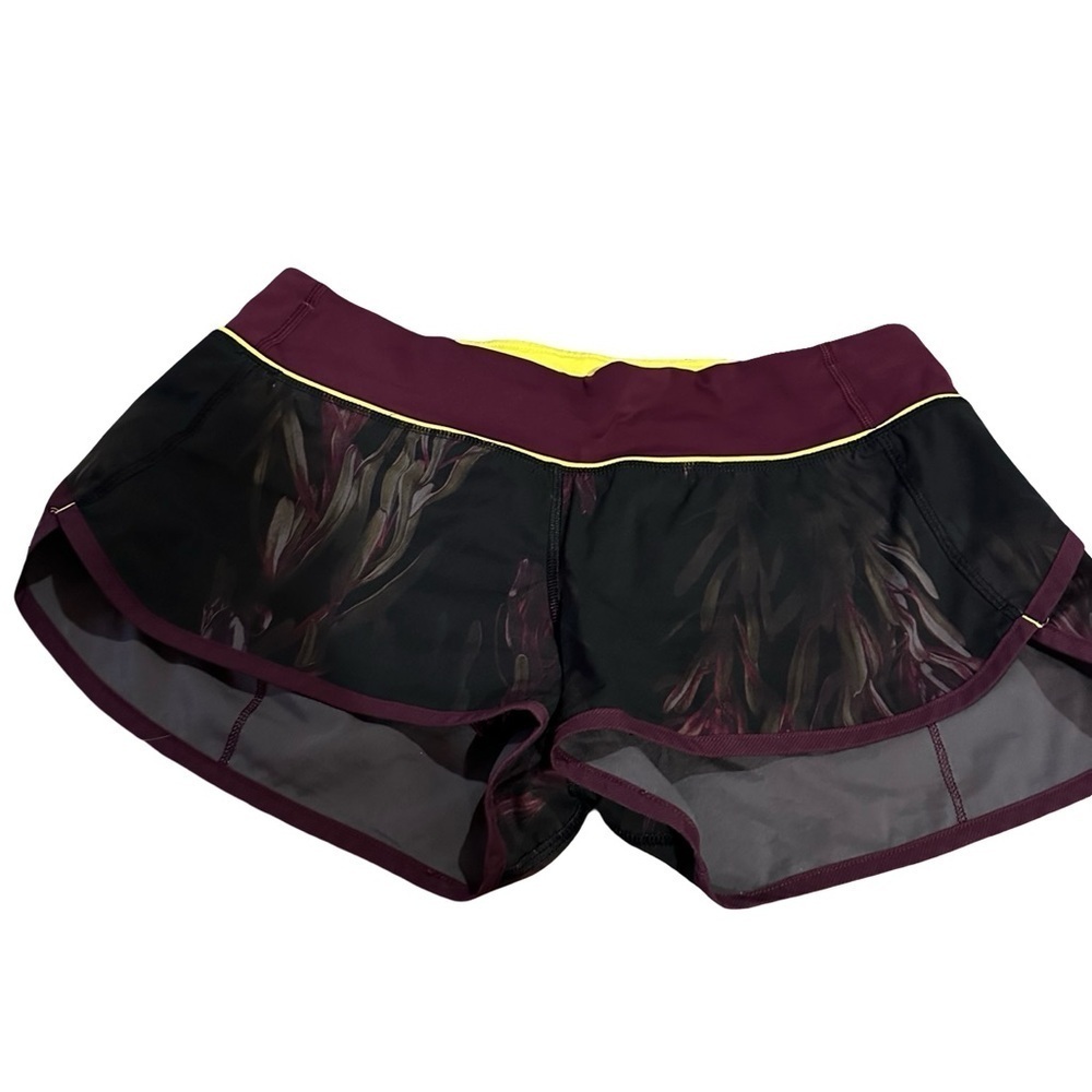 lululemon athletica Women's Black and Purple Athletic Shorts - Picture 6 of 6